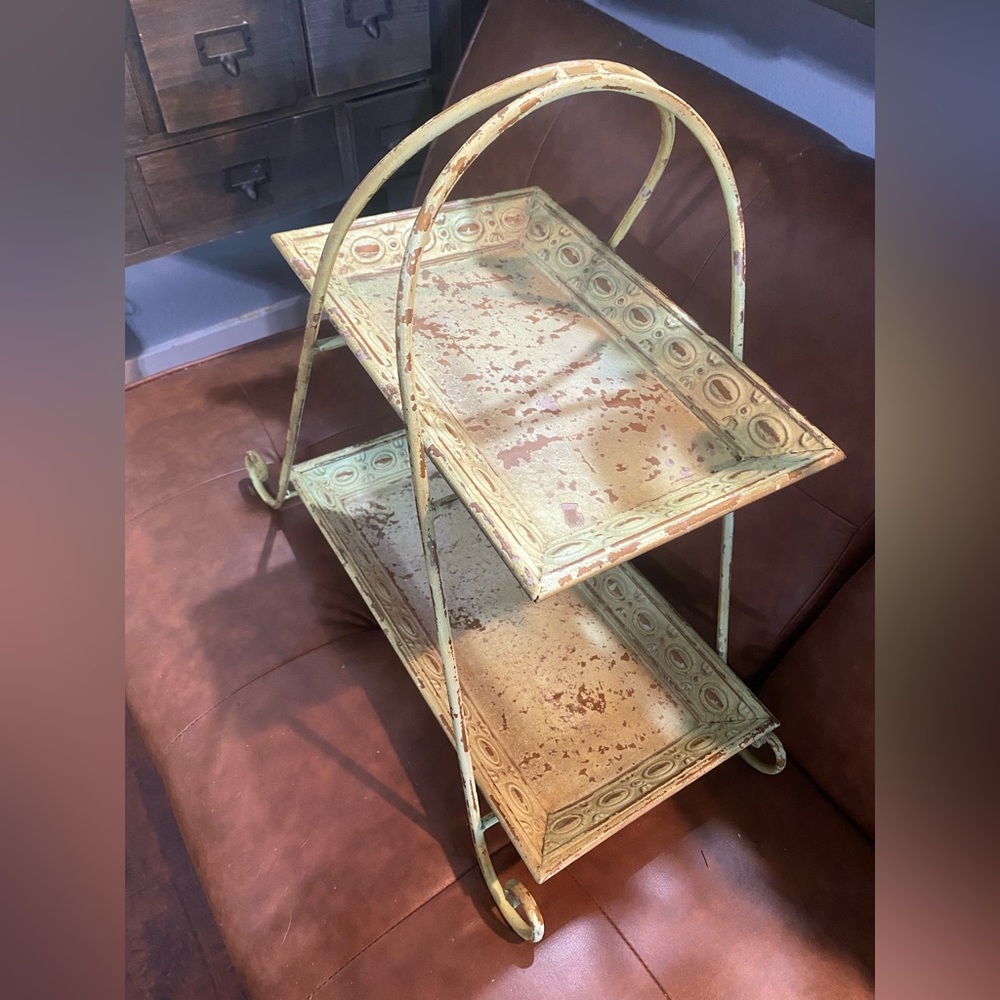 Vintage metal serving tray
